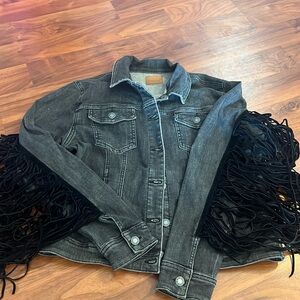 Judy Blue black fringe jacket